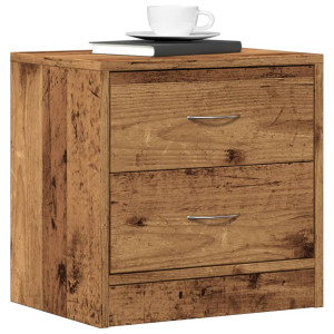 vidaXL Nachtkastje 40x30x40 cm bewerkt hout oud houtkleurig