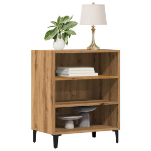 vidaXL Dressoir 57x35x70 cm bewerkt hout artisanaal eikenkleurig