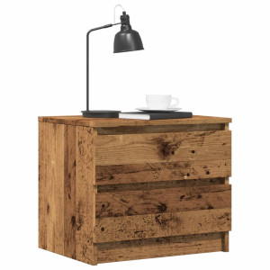 vidaXL Nachtkastje 50x40x43.5 cm bewerkt hout oud houtkleurig