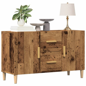 vidaXL Dressoir 100x36x60 cm bewerkt hout oud houtkleurig