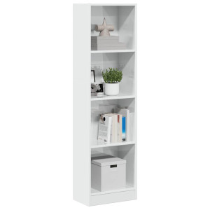 vidaXL Boekenkast 40x24x143 cm bewerkt hout hoogglans wit