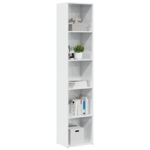 vidaXL Boekenkast 40x30x189 cm bewerkt hout hoogglans wit