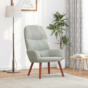 vidaXL Relaxstoel fluweel lichtgrijs