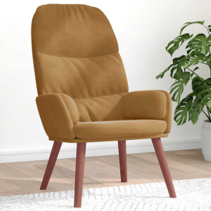 vidaXL Relaxstoel fluweel bruin