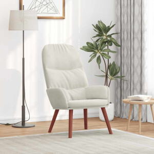 vidaXL Relaxstoel fluweel crèmewit