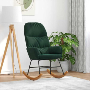 vidaXL Schommelstoel fluweel donkergroen