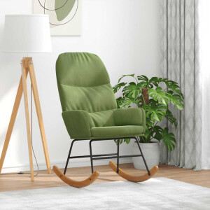 vidaXL Schommelstoel fluweel lichtgroen