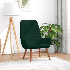 vidaXL Relaxstoel fluweel donkergoen