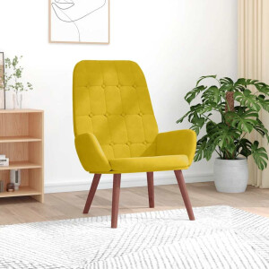 vidaXL Relaxstoel fluweel geel