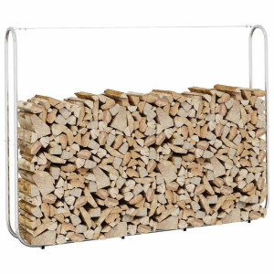 vidaXL Haardhoutrek 200x25x150 cm gegalvaniseerd staal