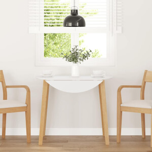vidaXL Eettafel massief hout naturel rubber