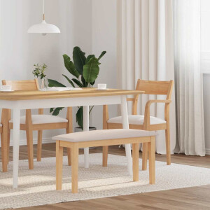 vidaXL Bank 90 cm massief hout rubber