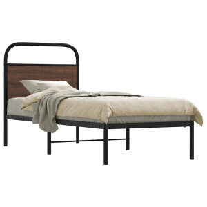 vidaXL Bedframe zonder matras bewerkt hout bruin eikenkleur 80x200 cm