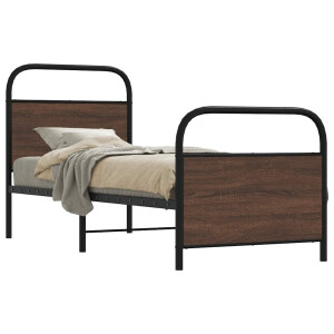 vidaXL Bedframe zonder matras bewerkt hout bruin eikenkleur 80x200 cm