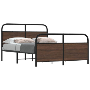 vidaXL Bedframe zonder matras bewerkt hout bruin eikenkleur 120x200 cm