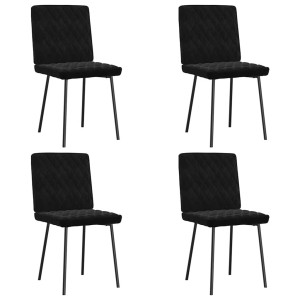 vidaXL Eetkamerstoelen 4 st fluweel zwart