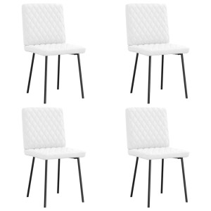 vidaXL Eetkamerstoelen 4 st kunstleer wit