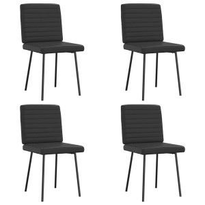 vidaXL Eetkamerstoelen 4 st kunstleer zwart