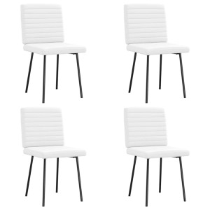 vidaXL Eetkamerstoelen 4 st kunstleer wit