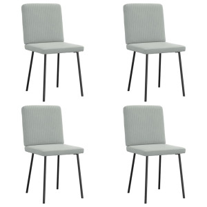 vidaXL Eetkamerstoelen 4 st fluweel lichtgrijs