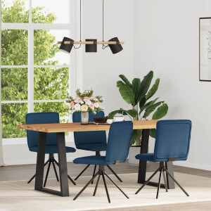 vidaXL Eetkamerstoelen 4 st stof blauw