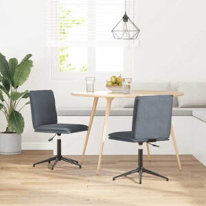 vidaXL Eetkamerstoelen 2 st fluweel donkergrijs