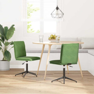 vidaXL Eetkamerstoelen 2 st fluweel lichtgroen