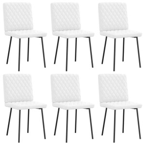 vidaXL Eetkamerstoelen 6 st kunstleer wit