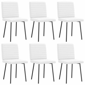 vidaXL Eetkamerstoelen 6 st kunstleer wit