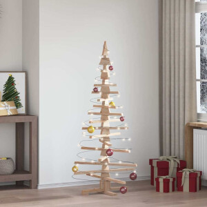 vidaXL Houten Kerstboom ter Decoratie 150 cm Massief Grenenhout