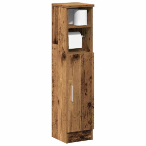 vidaXL Badkamerkast met rolhouder 20,5x22x90 cm oud houtkleurig