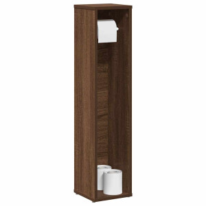 vidaXL Badkamerkast met rolhouder Bruin Eiken 20,5x20x90 cm