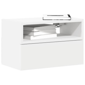 vidaXL Nachtkastjes 2 st wandgemonteerd 45x26x28,5 cm wit