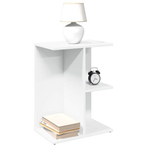 vidaXL Nachtkastje 46,5x29x61 cm bewerkt hout wit