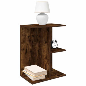 vidaXL Nachtkastjes 2 st 46,5x29x61 cm bewerkt hout gerookt eikenkleur