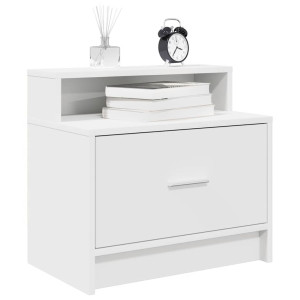 vidaXL Nachtkastjes 2 st met lade 51x31x47 cm wit