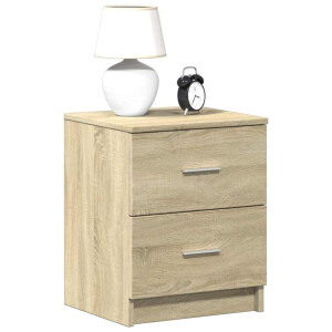 vidaXL Nachtkastje met 2 lades 40x36x50 cm sonoma eikenkleurig