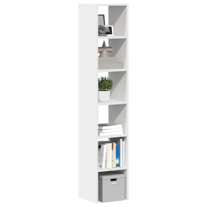 vidaXL Boekenkasten 2 st stapelbaar 30x30x80 cm bewerkt hout wit