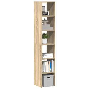 vidaXL Boekenkasten 2 st 30x30x80 cm bewerkt hout sonoma eiken