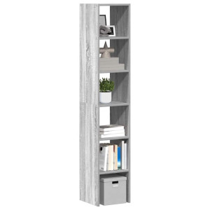 vidaXL Boekenkasten 2 st 30x30x80 cm bewerkt hout grijs sonoma eiken