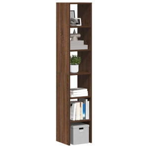 vidaXL Boekenkasten 2st stapelbaar 30x30x80cm bewerkt hout bruin eiken