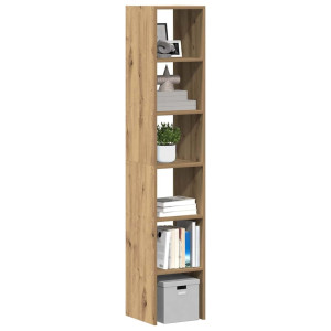 vidaXL Boekenkasten 2 st 30x30x80 cm bewerkt hout artisanaal eiken