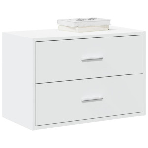 vidaXL Kast met 2 lades 60x31x40 cm bewerkt hout wit