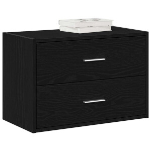 vidaXL Kast met 2 lades 60x31x40 cm bewerkt hout zwart eikenkleurig
