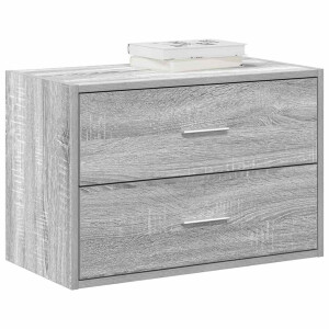 vidaXL Kast met 2 lades 60x31x40 cm bewerkt hout grijs sonoma eiken