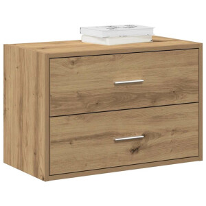 vidaXL Kast met 2 lades 60x31x40 cm bewerkt hout artisanaal eikenkleur