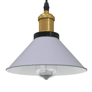 vidaXL Hanglamp in hoogte verstelbaar E27 Ø22 cm metaal glanzend grijs