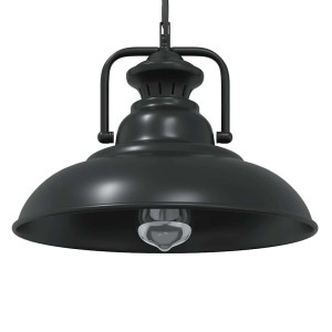 vidaXL Hanglamp E27 Ø 31 cm ijzer zwart