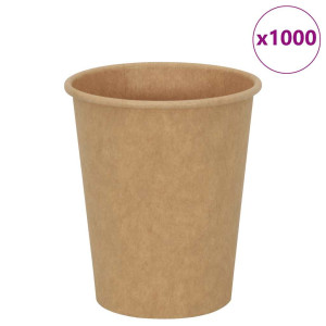 vidaXL Papieren koffiekopjes 1000 st 8oz 200 ml bruin