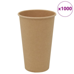 vidaXL Papieren koffiekopjes 1000 st 16oz 400 ml bruin